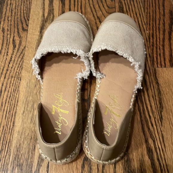Vintage 7 Eight flats canvas logo espadrilles - Picture 3 of 4